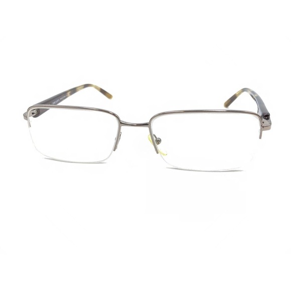 Prada VPR 51M 1BI-1O1 Bronze Brown Half Rim Eyeglasses Frames 54-17 135 Italy - Picture 8 of 12